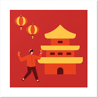 chinese new year Posters and Art